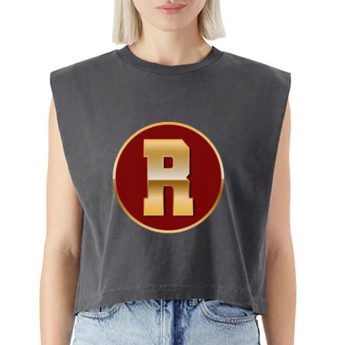 Letter R – Capital Varsity Alphabet Monogram - Washed Women´s Muscle Tank Top