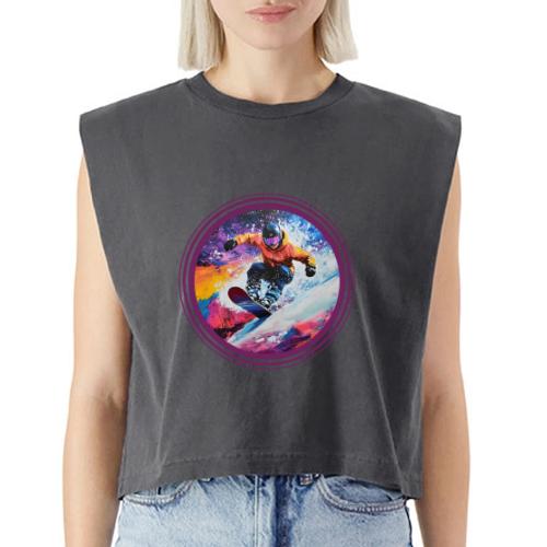 Snowboarding Spirit - Washed Women´s Muscle Tank Top