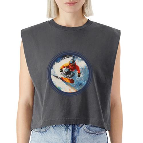 Snowboarding Rebel - Washed Women´s Muscle Tank Top