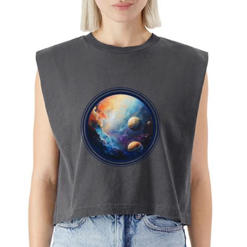Nebula of Planets - Washed Women´s Muscle Tank Top