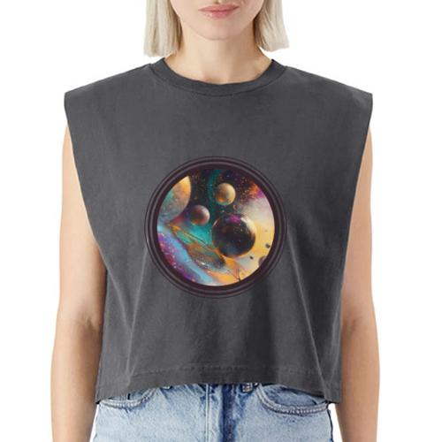 Planets in the Abstract - Washed Women´s Muscle Tank Top