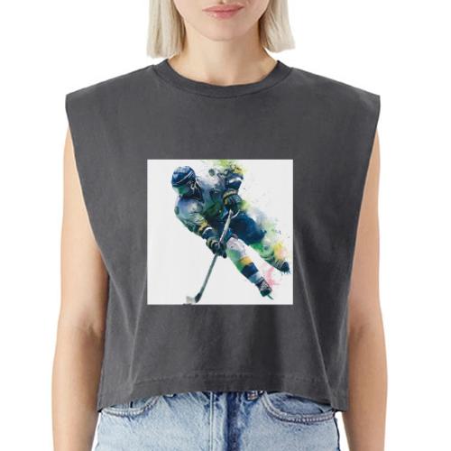 Hockey: Frozen Motion - Washed Women´s Muscle Tank Top