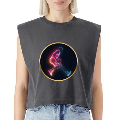 Basketball: Golden Court Glow - Washed Women´s Muscle Tank Top