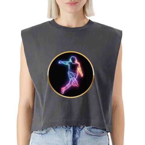 Soccer: Neon Goal Fusion - Washed Women´s Muscle Tank Top