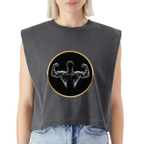 Bodybuilding: Golden Back Power - Washed Women´s Muscle Tank Top