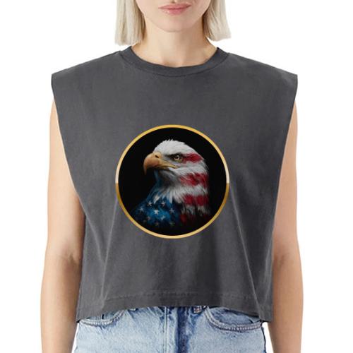USA: Liberty Emblem - Washed Women´s Muscle Tank Top