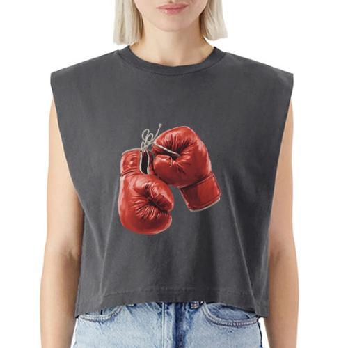 Boxing: Hanging Gloves Icon - Washed Women´s Muscle Tank Top