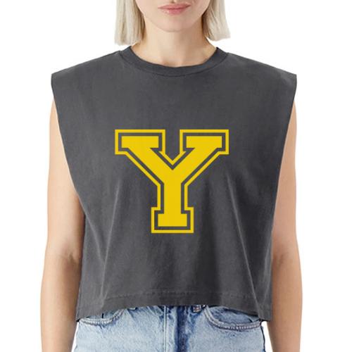 Letter Y – Capital Athletic Alphabet Monogram - Washed Women´s Muscle Tank Top