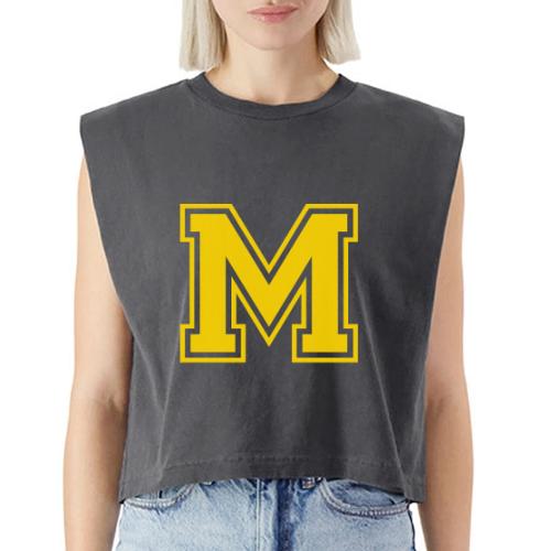 Letter M – Capital Athletic Alphabet Monogram - Washed Women´s Muscle Tank Top