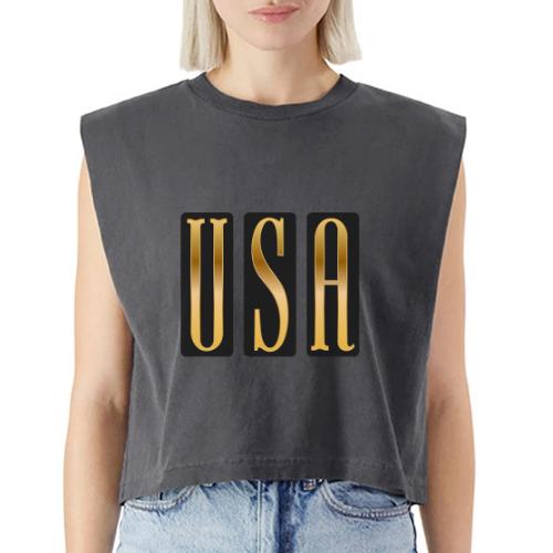 USA Gold Monolith - Washed Women´s Muscle Tank Top