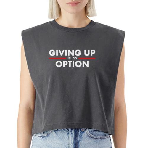 Giving Up is no Option - Washed Women´s Muscle Tank Top