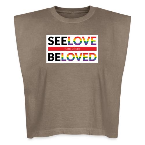 FUMCSD See Love, Be Loved: white design background - Washed Women´s Muscle Tank Top