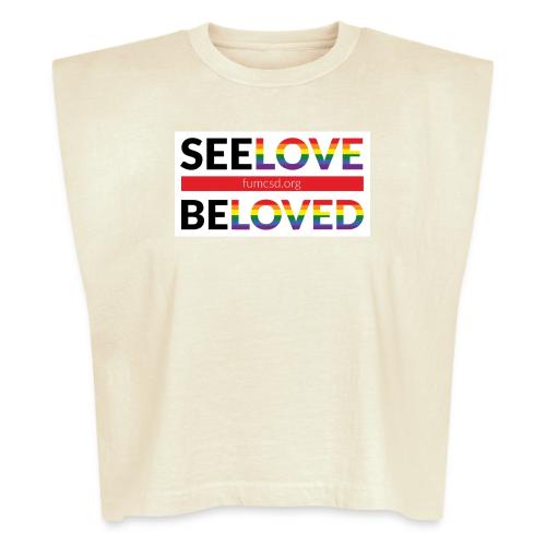 FUMCSD See Love, Be Loved: white design background - Washed Women´s Muscle Tank Top
