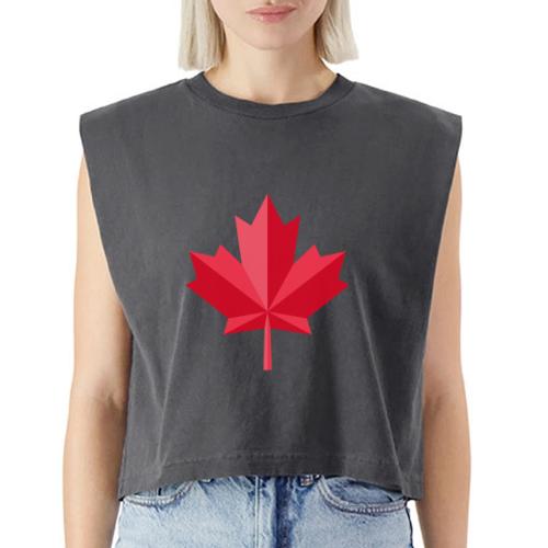 Canadian red maple leaf - Washed Women´s Muscle Tank Top