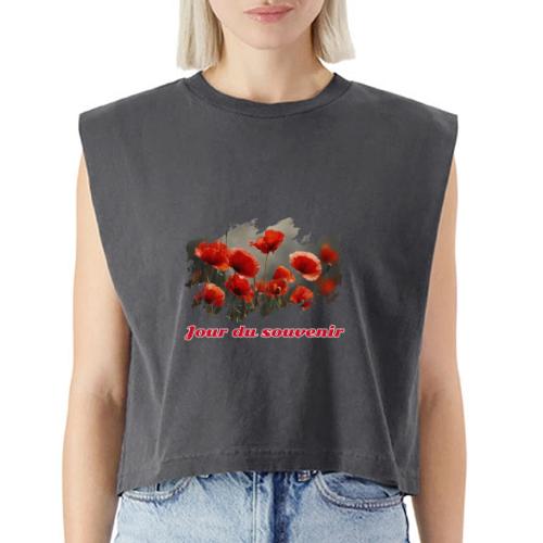 Remembrance Day with Poppies - Washed Women´s Muscle Tank Top
