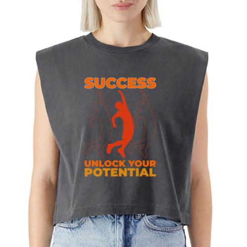 Unlock Success - Washed Women´s Muscle Tank Top