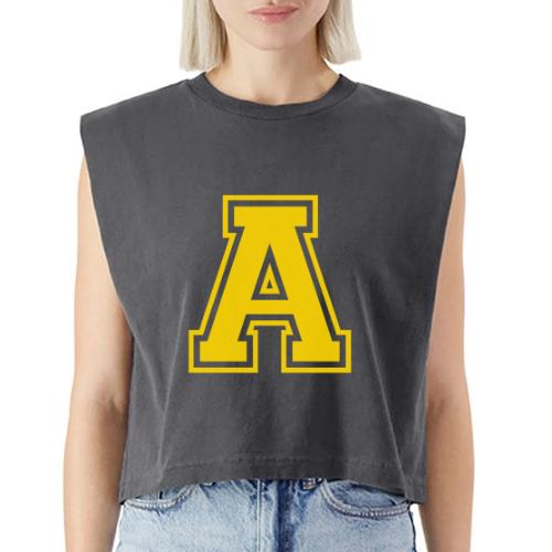 Letter A – Capital Athletic Alphabet Monogram - Washed Women´s Muscle Tank Top