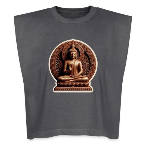 Buddha Statue in meditation and Hand Mudra - Washed Women´s Muscle Tank Top