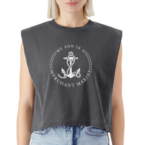 MY SON IS A MERCHANT MARINE - Washed Women´s Muscle Tank Top