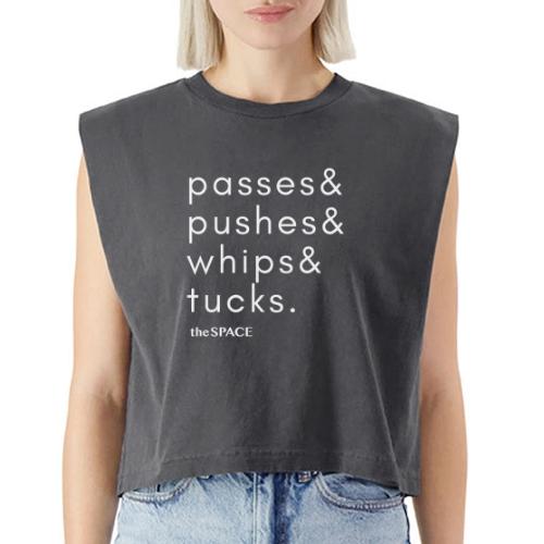 pushes& passes& whips& tucks - Washed Women´s Muscle Tank Top