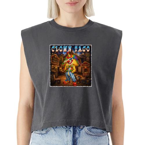 The Clown Taco Circus Humor Character - Washed Women´s Muscle Tank Top