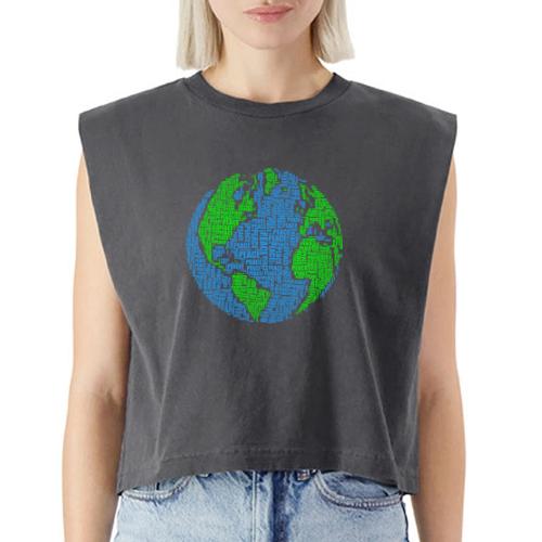 Global PEACE Sphere - Washed Women´s Muscle Tank Top