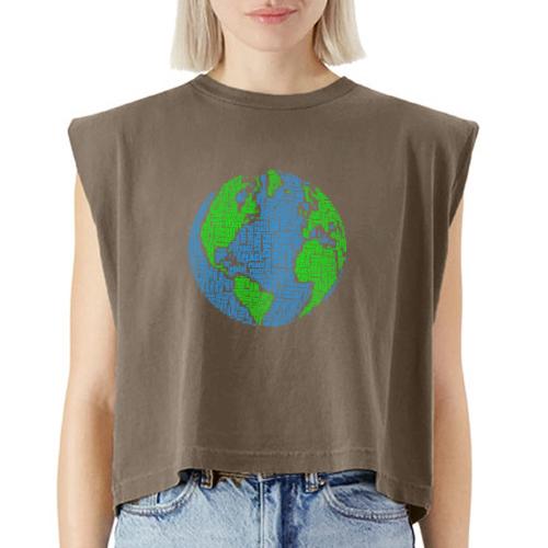 Global PEACE Sphere - Washed Women´s Muscle Tank Top