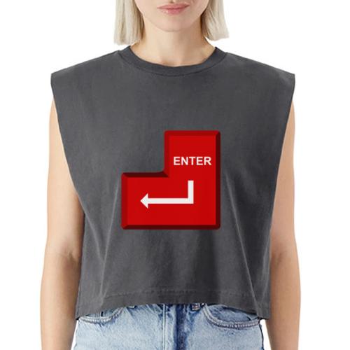 Just Press Enter - Washed Women´s Muscle Tank Top