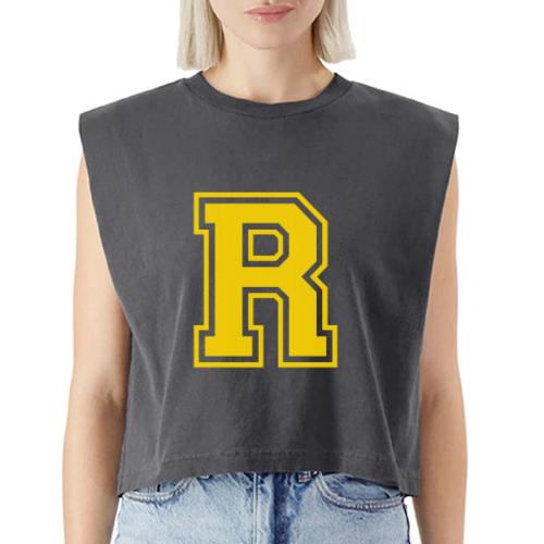 Letter R – Capital Athletic Alphabet Monogram - Washed Women´s Muscle Tank Top