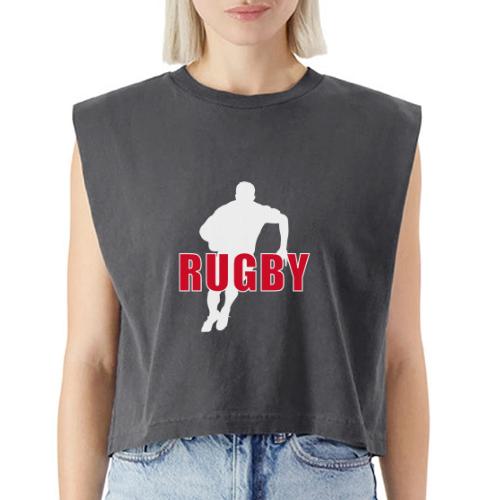 Bold Rugby Action Silhouette - Washed Women´s Muscle Tank Top