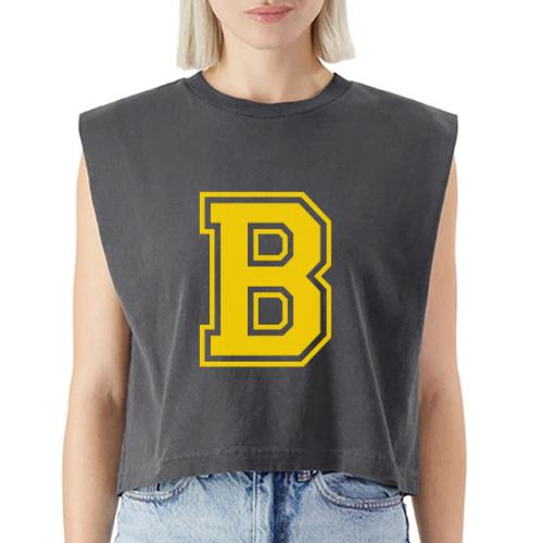 Letter B – Capital Athletic Alphabet Monogram - Washed Women´s Muscle Tank Top