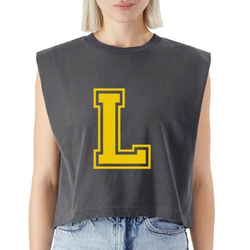 Letter L – Capital Athletic Alphabet Monogram - Washed Women´s Muscle Tank Top