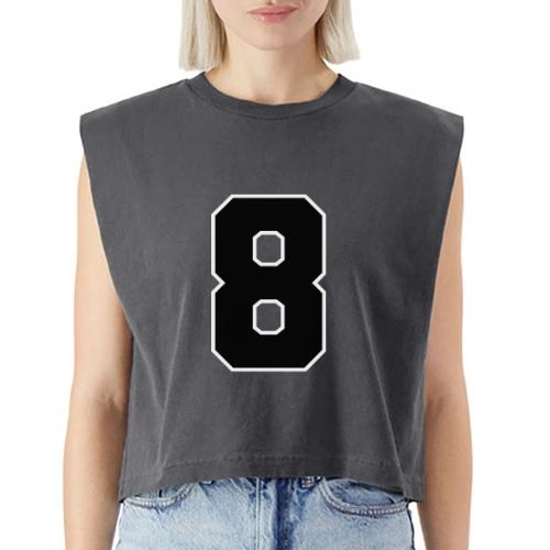 Varsity Number 8 College Style - Washed Women´s Muscle Tank Top