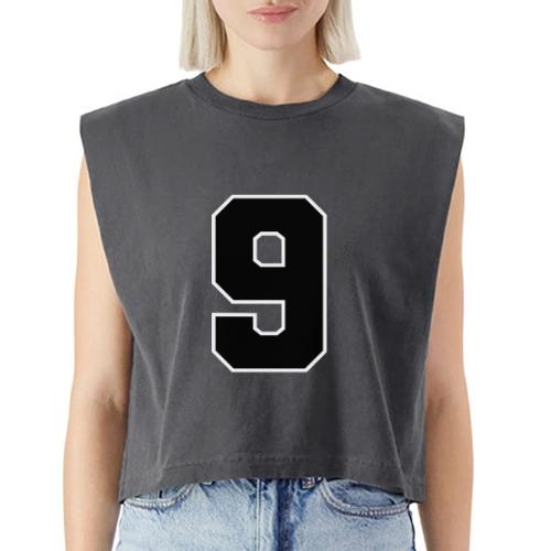 Varsity Number 9 Athletic Font - Washed Women´s Muscle Tank Top
