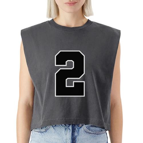 Varsity Number 2 Sports Design - Washed Women´s Muscle Tank Top