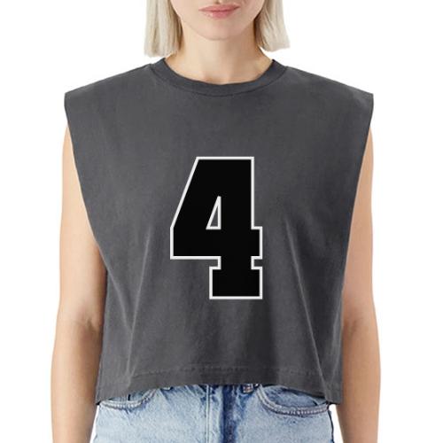 Varsity Number 4 College Style - Washed Women´s Muscle Tank Top