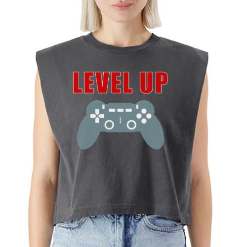 Level Up Gamer Controller Apparel - Washed Women´s Muscle Tank Top