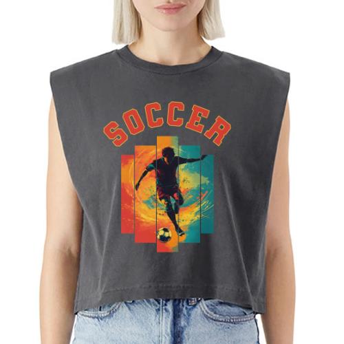 Soccer Heartbeat - Washed Women´s Muscle Tank Top