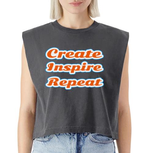 Create, Inspire, Repeat — Artist Life Script - Washed Women´s Muscle Tank Top