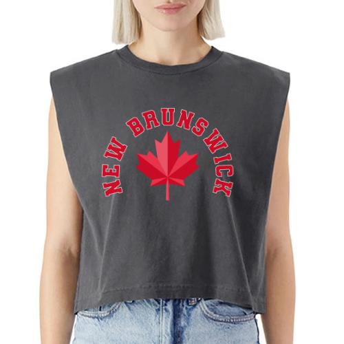New Brunswick with maple leaf - Washed Women´s Muscle Tank Top