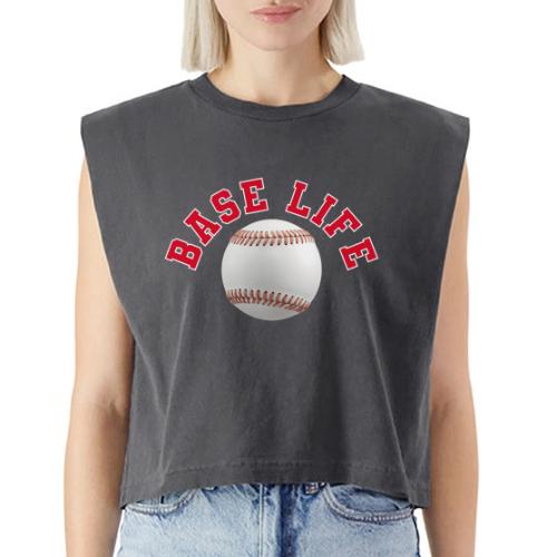 Baseball: Base Life Vibes - Washed Women´s Muscle Tank Top
