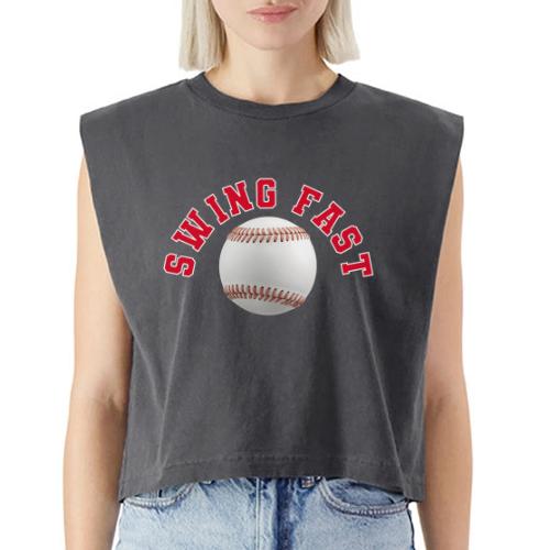 Baseball: Swing Fast Energy - Washed Women´s Muscle Tank Top