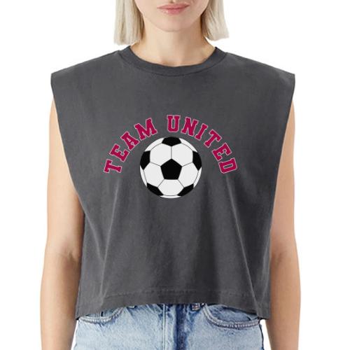 Team United Soccer Ball Sports Design - Washed Women´s Muscle Tank Top
