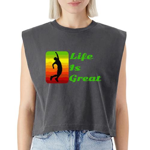 Life Is Great - Washed Women´s Muscle Tank Top