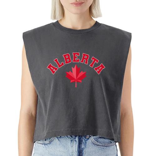 Alberta with maple leaf - Washed Women´s Muscle Tank Top