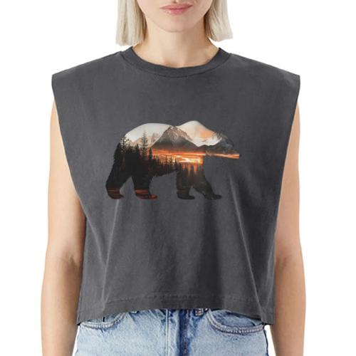 Canada Bear: fiery tones - Washed Women´s Muscle Tank Top