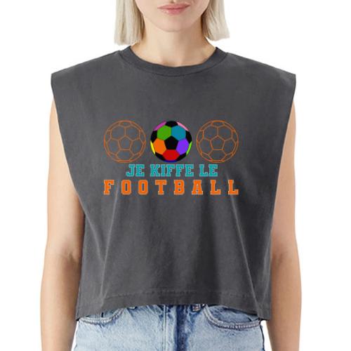 I love football - Washed Women´s Muscle Tank Top