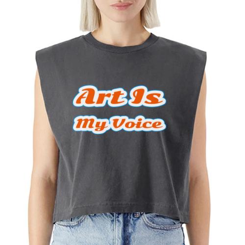 Art Is My Voice — Express Yourself Script - Washed Women´s Muscle Tank Top