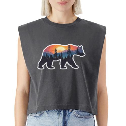 Mountain Spirit Bear - Washed Women´s Muscle Tank Top