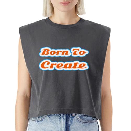 Born to Create — Creative Soul Script - Washed Women´s Muscle Tank Top